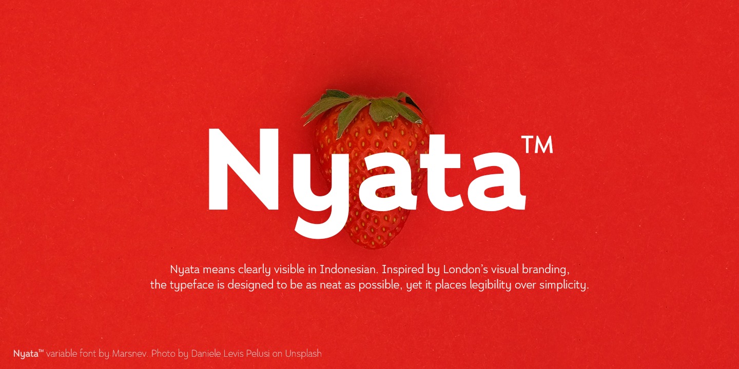 Пример шрифта Nyata